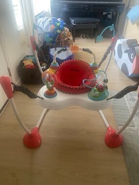 Red Baby Activity Jumper with Interactive Toys